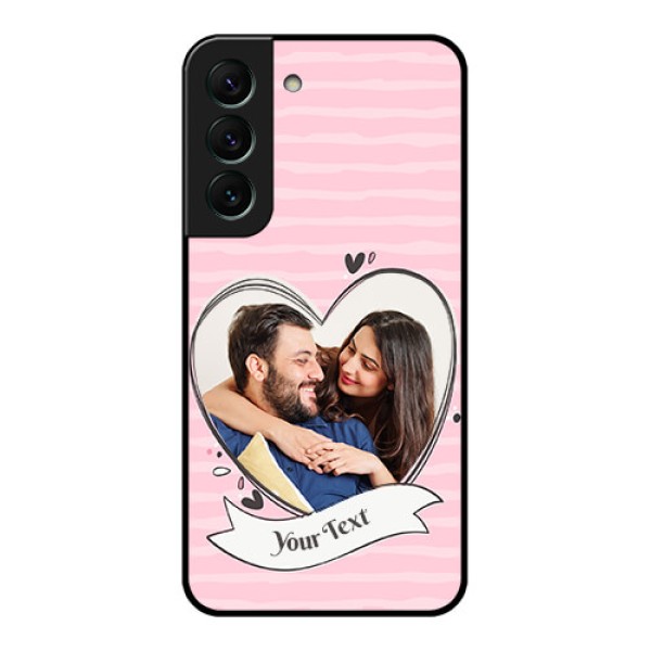 Galaxy S22 5G Custom Glass Phone Case - Vintage Heart Design