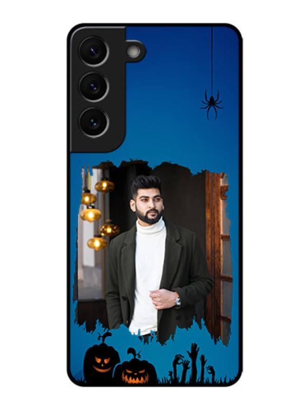 Custom Galaxy S22 5G Photo Printing on Glass Case - with pro Halloween design