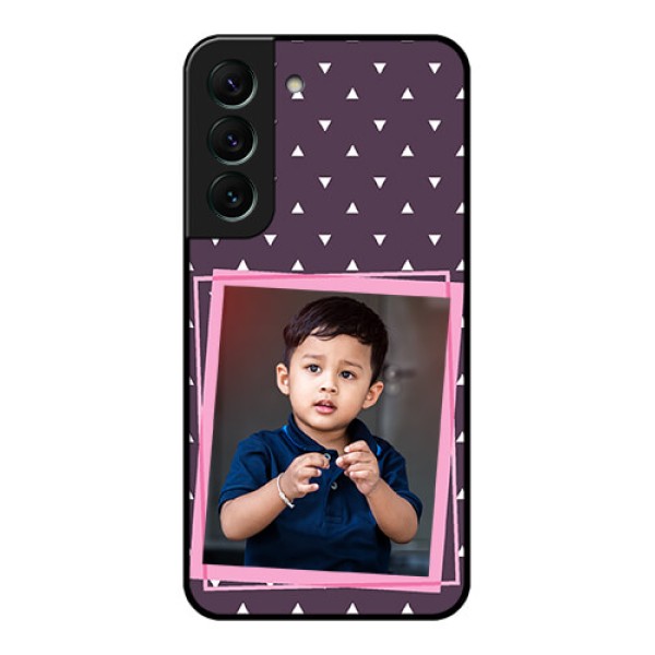 Galaxy S22 5G Custom Glass Mobile Case - Triangle Pattern Dotted Design