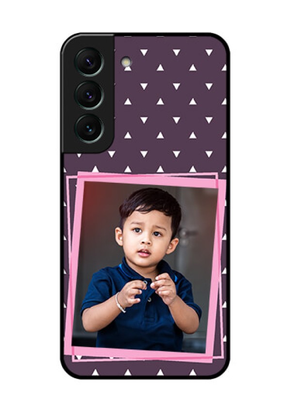 Galaxy S22 5G Custom Glass Mobile Case - Triangle Pattern Dotted Design