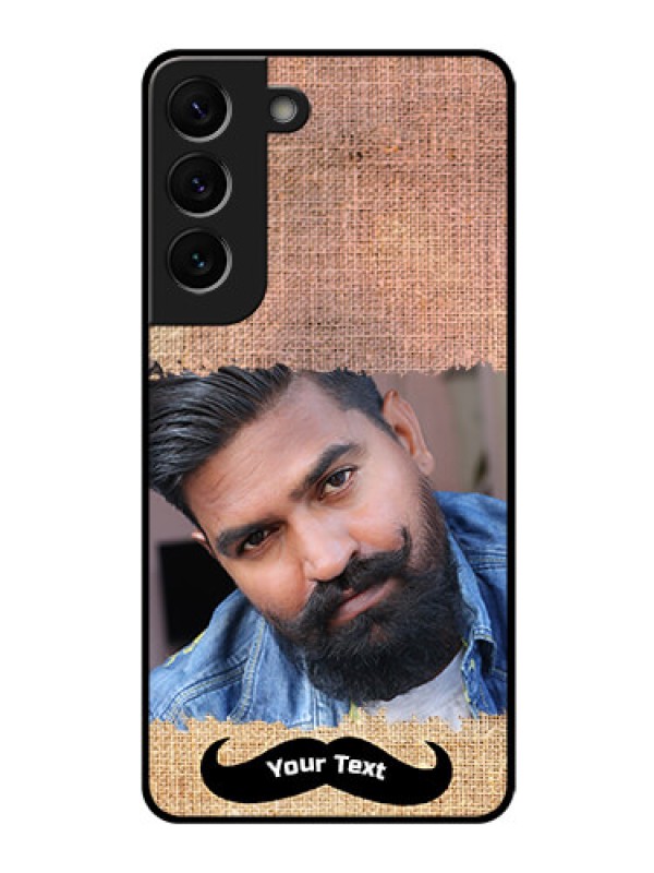 Custom Galaxy S22 5G Personalized Glass Phone Case - with Texture Design