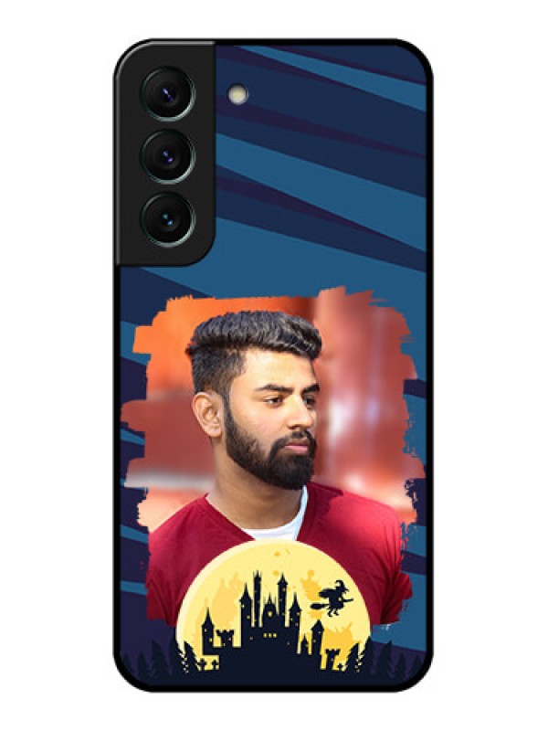 Custom Galaxy S22 5G Photo Printing on Glass Case - Halloween Witch Design