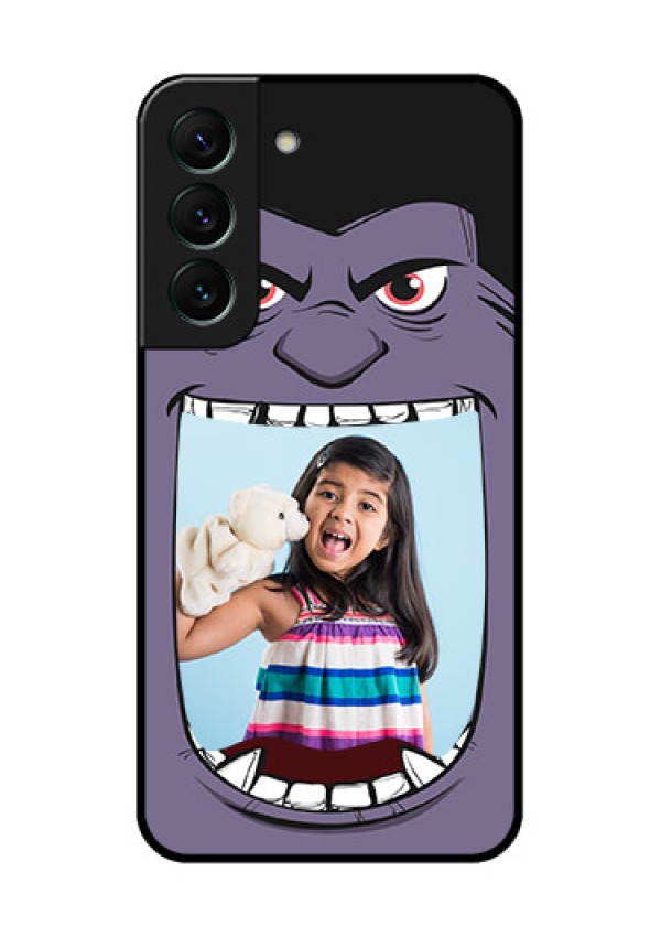 Galaxy S22 5G Custom Glass Phone Case - Angry Monster Design
