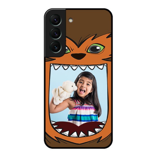 Galaxy S22 5G Photo Printing on Glass Case - Owl Monster Back Case Design Galaxy S22 5G Photo Printing on Glass Case - Owl Monster Back Case Design