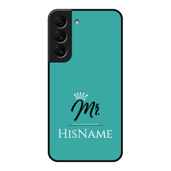 Galaxy S22 5G Custom Glass Phone Case Mr with Name