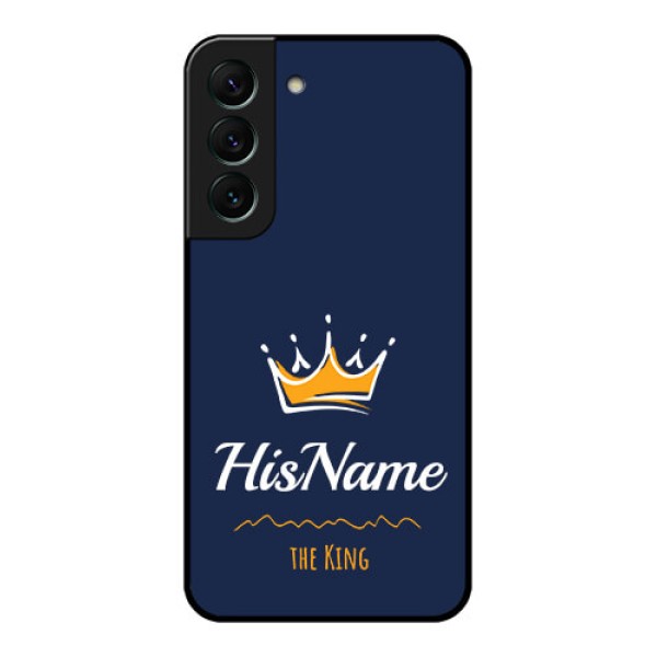 Galaxy S22 5G Glass Phone Case King with Name