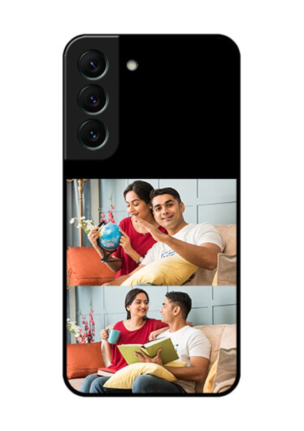 Galaxy S22 5G 2 Images on Glass Phone Cover