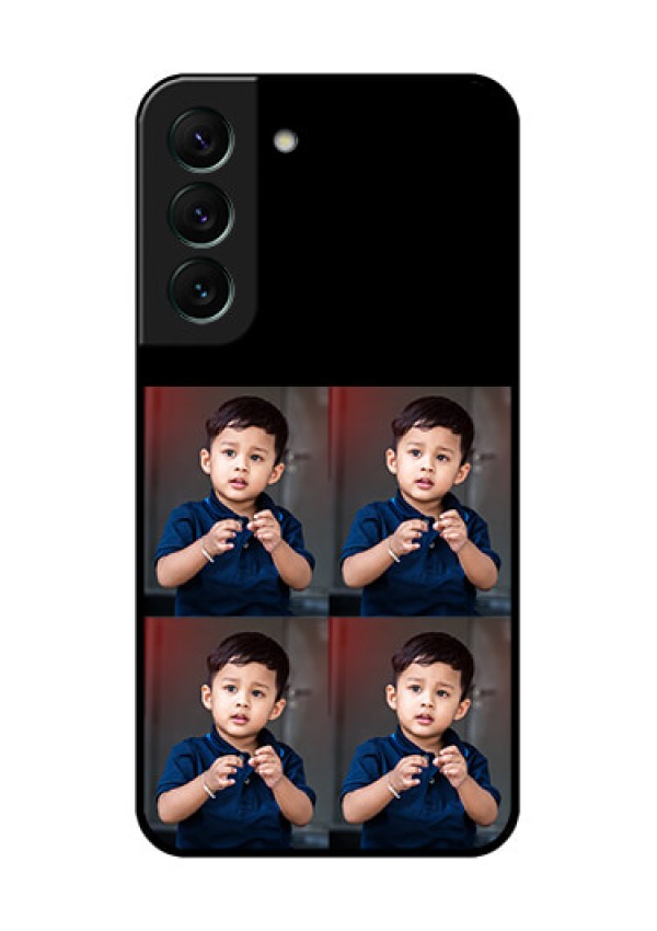 Galaxy S22 5G 4 Image Holder on Glass Mobile Cover