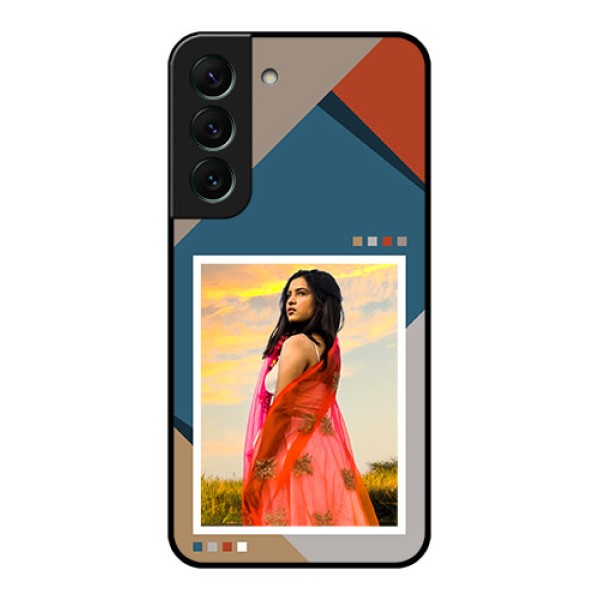 Galaxy S22 5G Personalized Glass Phone Case - Retro color pallet Design Galaxy S22 5G Personalized Glass Phone Case - Retro color pallet Design