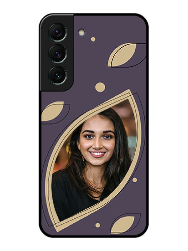 Custom Galaxy S22 5G Custom Glass Mobile Case - Falling Leaf Design