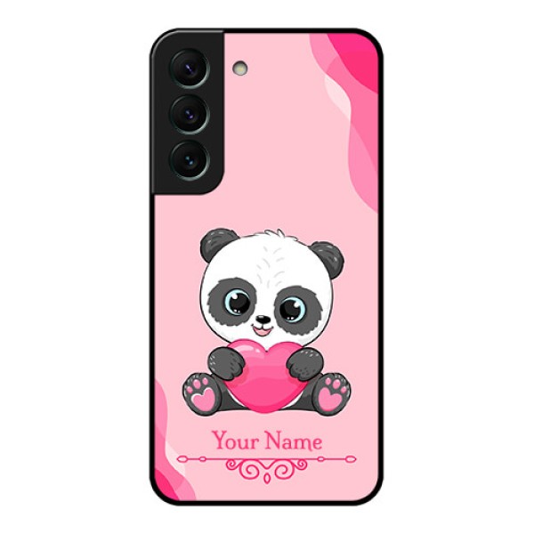 Galaxy S22 5G Custom Glass Mobile Case - Cute Panda Design