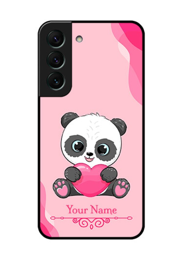 Galaxy S22 5G Custom Glass Mobile Case - Cute Panda Design