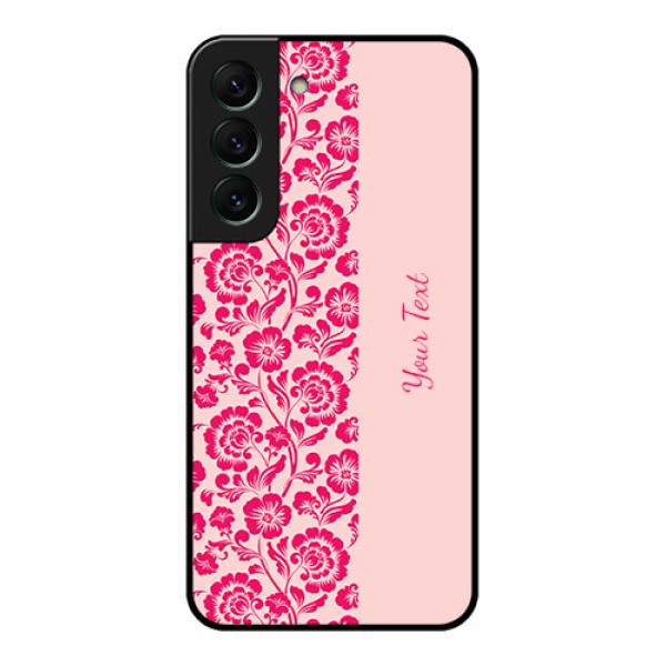 Galaxy S22 5G Custom Glass Phone Case - Attractive Floral Pattern Design Galaxy S22 5G Custom Glass Phone Case - Attractive Floral Pattern Design