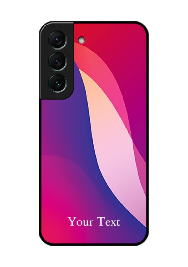 Galaxy S22 5G Personalized Glass Phone Case - Digital abstract Overlap Design