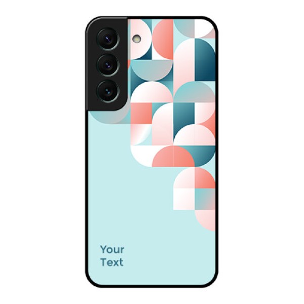 Galaxy S22 5G Custom Glass Phone Case - Stylish Semi-circle Pattern Design Galaxy S22 5G Custom Glass Phone Case - Stylish Semi-circle Pattern Design