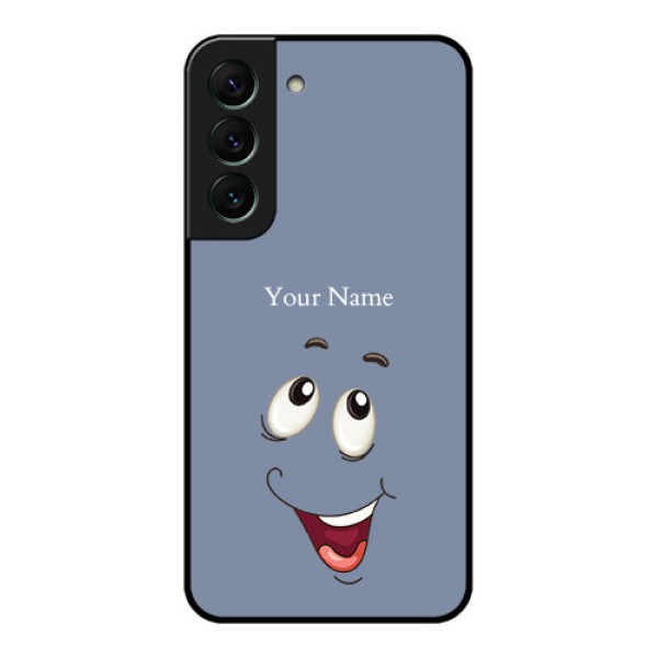 Galaxy S22 5G Photo Printing on Glass Case - Laughing Cartoon Face Design Galaxy S22 5G Photo Printing on Glass Case - Laughing Cartoon Face Design