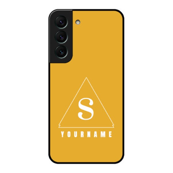 Galaxy S22 5G Personalized Glass Phone Case - simple triangle Design Galaxy S22 5G Personalized Glass Phone Case - simple triangle Design