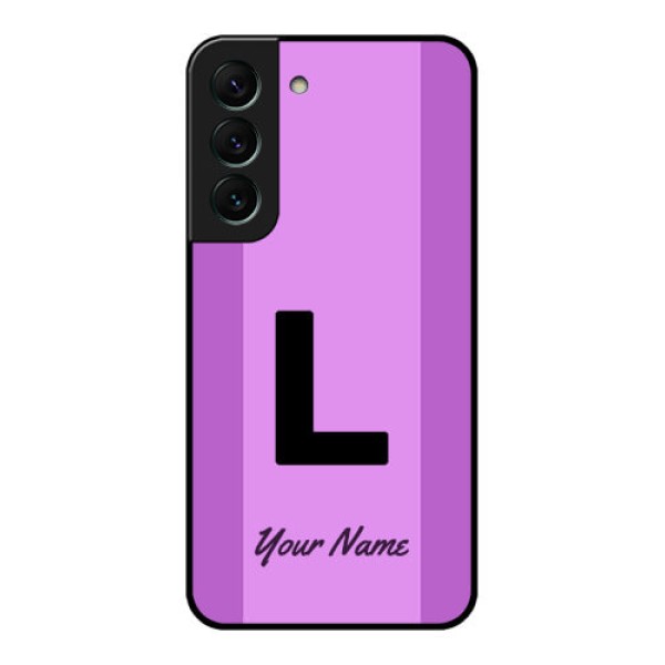 Galaxy S22 5G Custom Glass Phone Case - Tricolor custom text Design Galaxy S22 5G Custom Glass Phone Case - Tricolor custom text Design