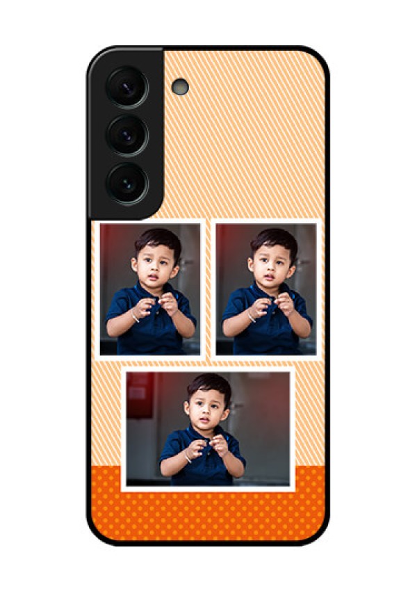 Galaxy S22 Plus 5G Photo Printing on Glass Case - Bulk Photos Upload Design