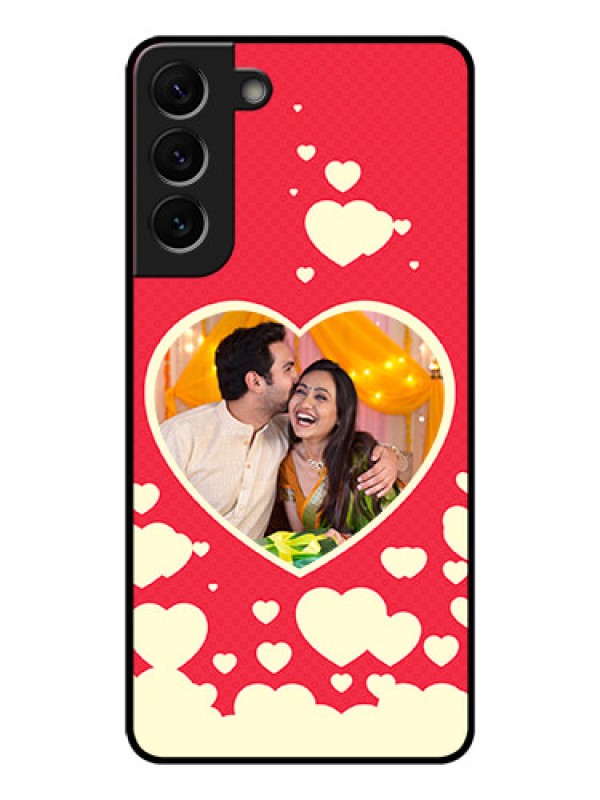 Custom Galaxy S22 Plus 5G Custom Glass Mobile Case - Love Symbols Phone Cover Design