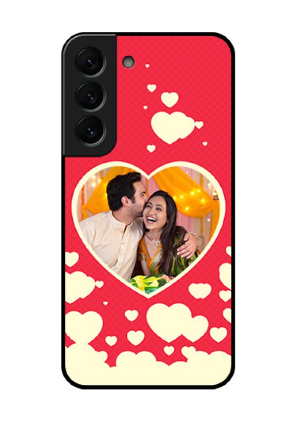 Galaxy S22 Plus 5G Custom Glass Mobile Case - Love Symbols Phone Cover Design
