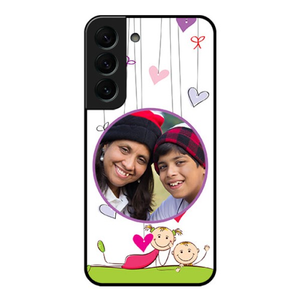 Galaxy S22 Plus 5G Photo Printing on Glass Case - Cute Kids Phone Case Design