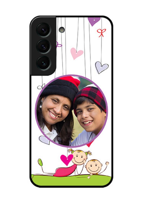 Galaxy S22 Plus 5G Photo Printing on Glass Case - Cute Kids Phone Case Design