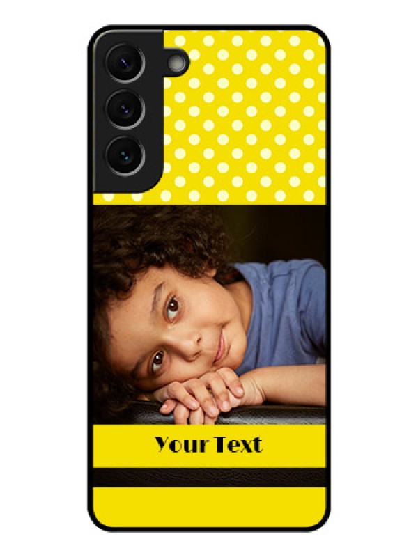 Custom Galaxy S22 Plus 5G Custom Glass Phone Case - Bright Yellow Case Design