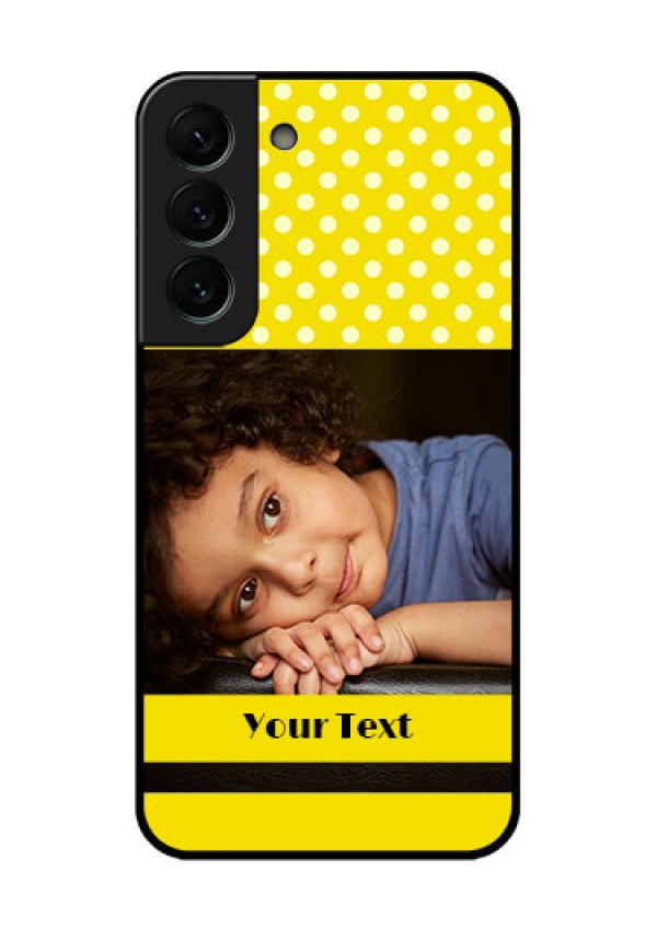 Galaxy S22 Plus 5G Custom Glass Phone Case - Bright Yellow Case Design