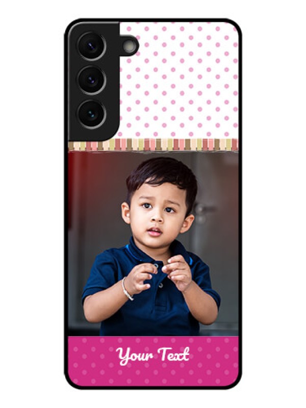 Custom Galaxy S22 Plus 5G Photo Printing on Glass Case - Cute Girls Cover Design