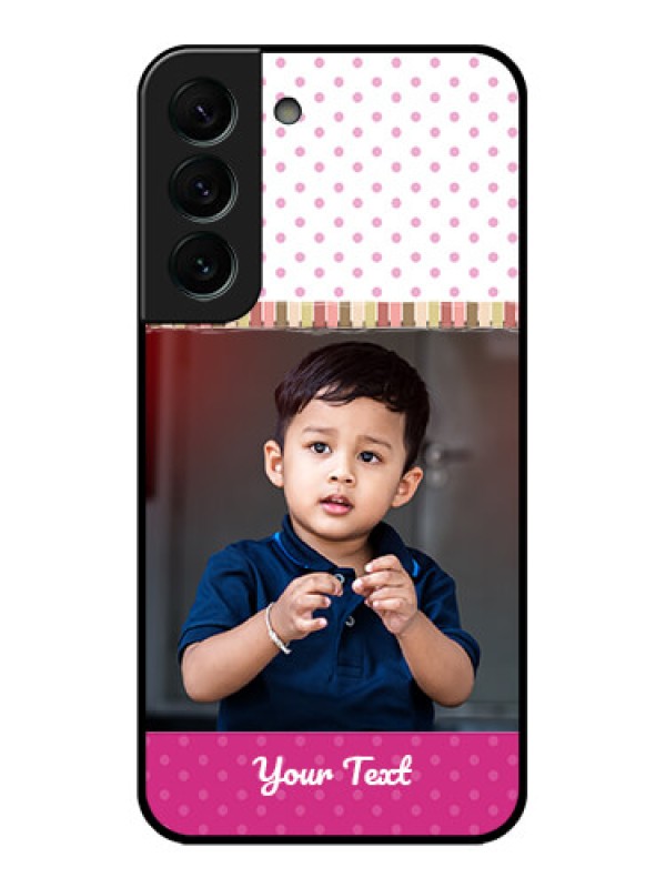 Custom Galaxy S22 Plus 5G Photo Printing on Glass Case - Cute Girls Cover Design