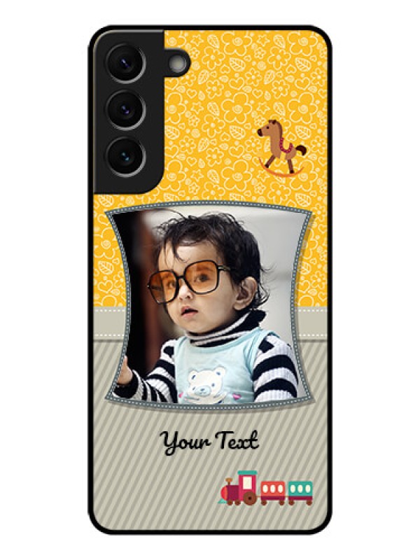Custom Galaxy S22 Plus 5G Personalized Glass Phone Case - Baby Picture Upload Design