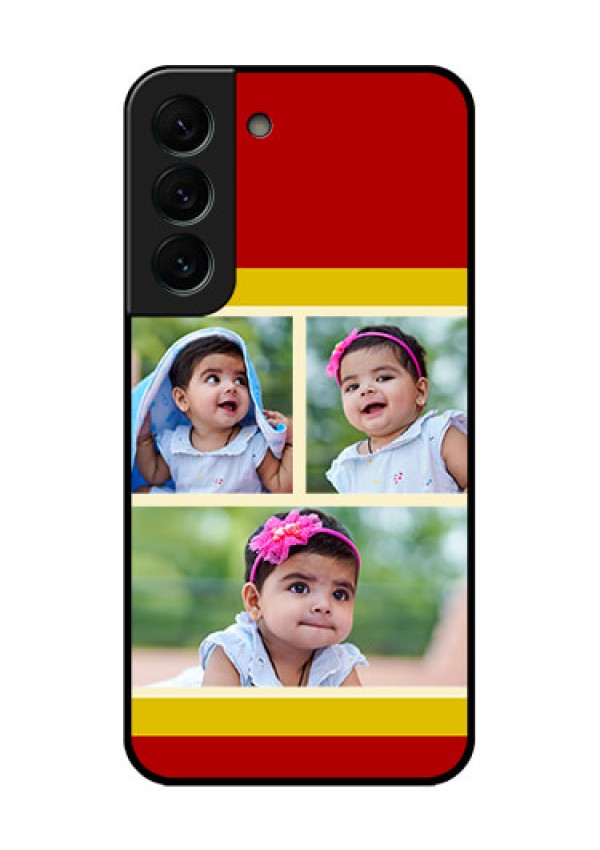 Galaxy S22 Plus 5G Custom Glass Mobile Case - Multiple Pic Upload Design
