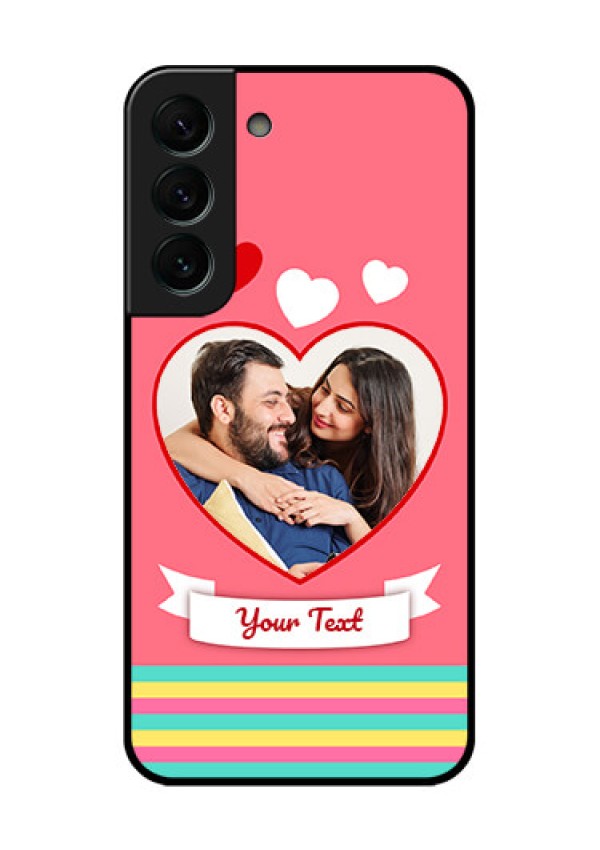 Galaxy S22 Plus 5G Photo Printing on Glass Case - Love Doodle Design