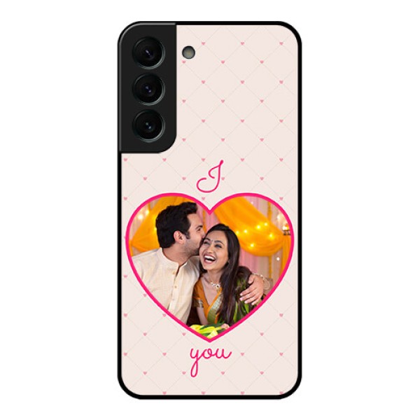 Galaxy S22 Plus 5G Custom Glass Mobile Case - Heart Shape Design