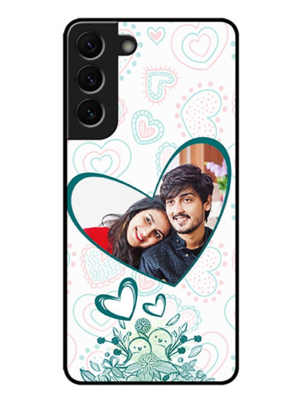 Custom Galaxy S22 Plus 5G Photo Printing on Glass Case - Premium Couple Design