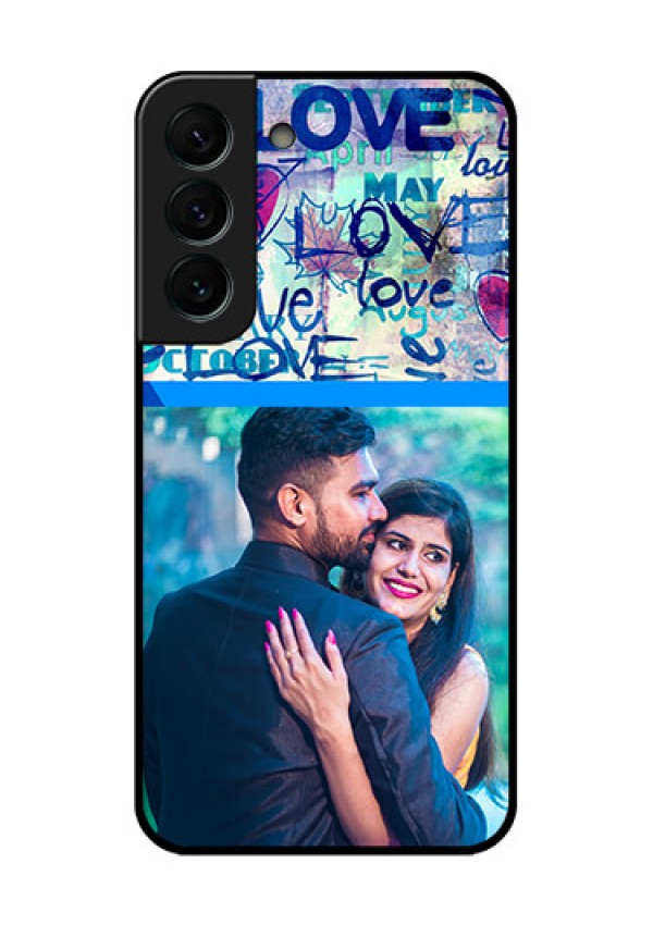 Galaxy S22 Plus 5G Custom Glass Mobile Case - Colorful Love Design