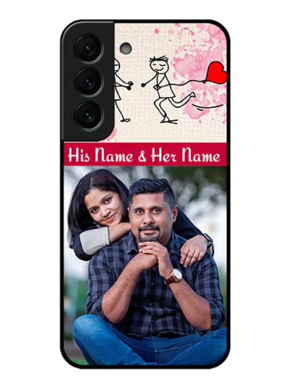 Custom Galaxy S22 Plus 5G Photo Printing on Glass Case - You and Me Case Design