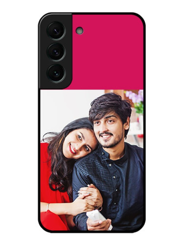 Custom Galaxy S22 Plus 5G Custom Glass Mobile Case - Anniversary Cover Design