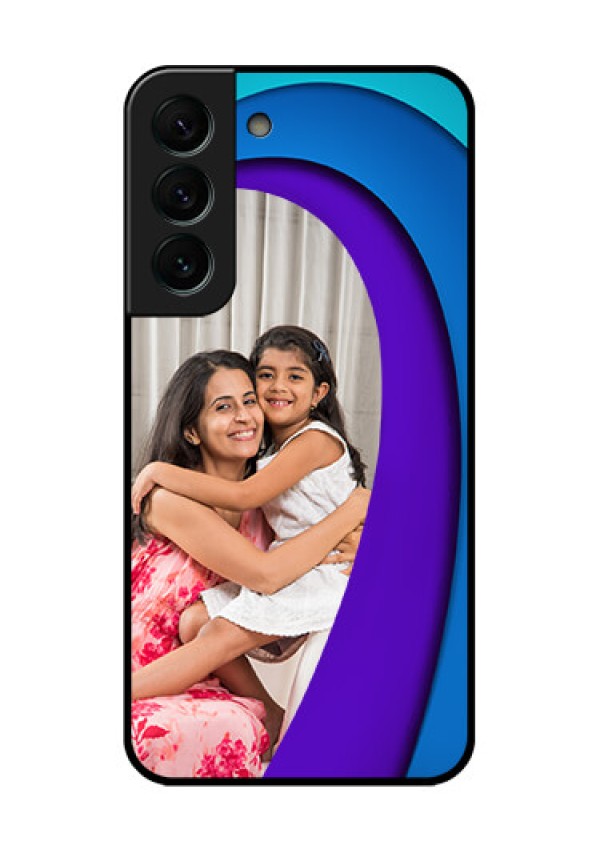 Galaxy S22 Plus 5G Photo Printing on Glass Case - Simple Pattern Design
