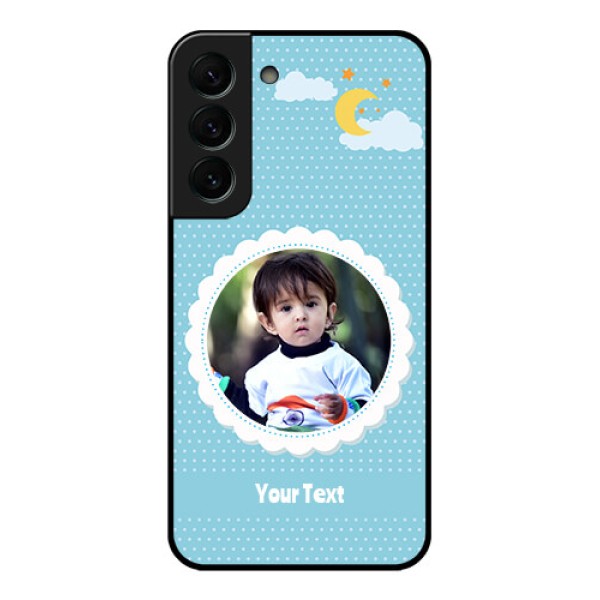 Galaxy S22 Plus 5G Personalised Glass Phone Case - Violet Pattern Design Galaxy S22 Plus 5G Personalised Glass Phone Case - Violet Pattern Design
