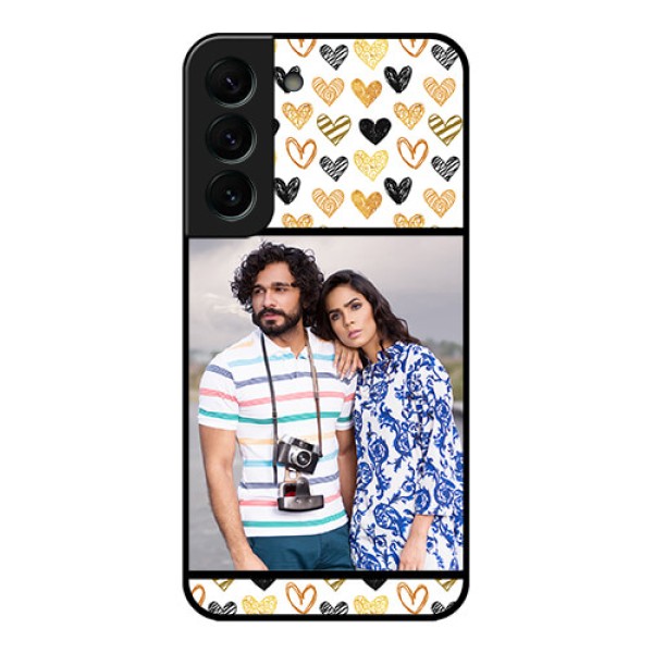 Galaxy S22 Plus 5G Photo Printing on Glass Case - Love Symbol Design