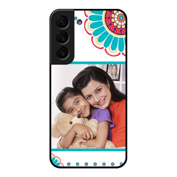 Galaxy S22 Plus 5G Custom Glass Phone Case - Flower Design