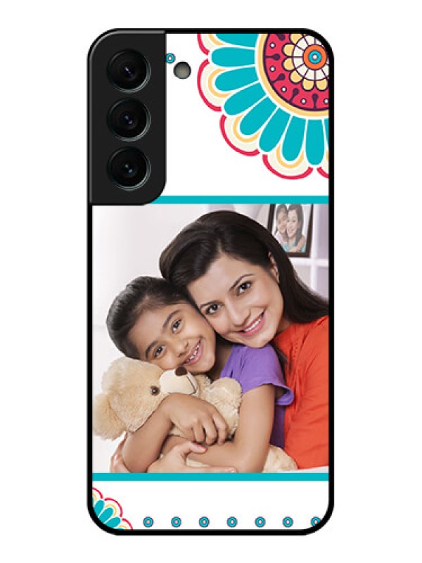 Custom Galaxy S22 Plus 5G Custom Glass Phone Case - Flower Design