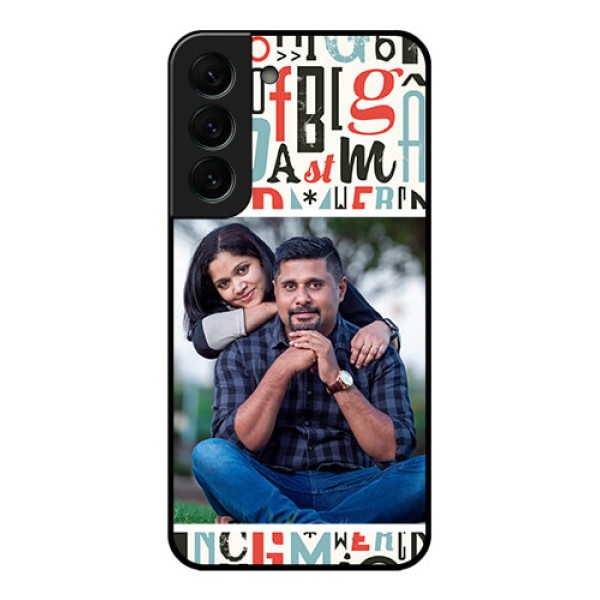 Galaxy S22 Plus 5G Personalized Glass Phone Case - Alphabet Design