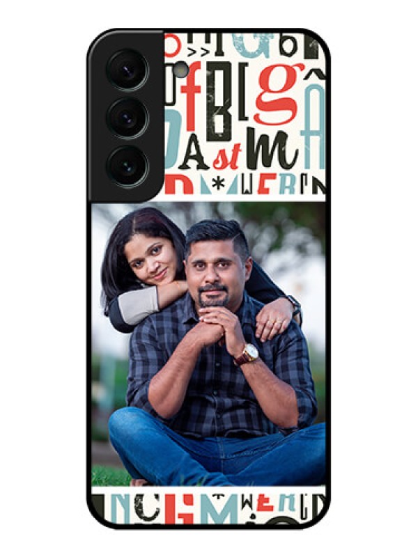 Custom Galaxy S22 Plus 5G Personalized Glass Phone Case - Alphabet Design