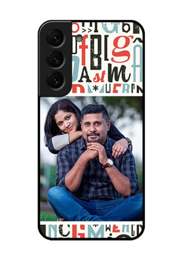 Galaxy S22 Plus 5G Personalized Glass Phone Case - Alphabet Design
