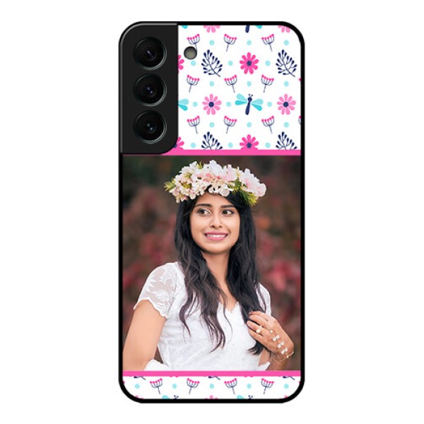 Galaxy S22 Plus 5G Photo Printing on Glass Case - Colorful Flower Design