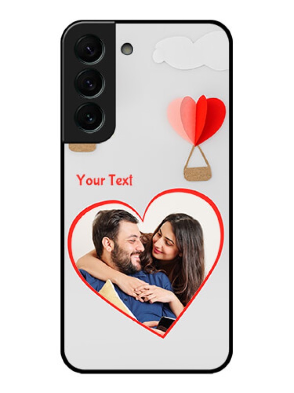 Custom Galaxy S22 Plus 5G Custom Glass Mobile Case - Parachute Love Design