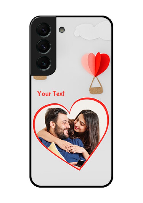 Galaxy S22 Plus 5G Custom Glass Mobile Case - Parachute Love Design